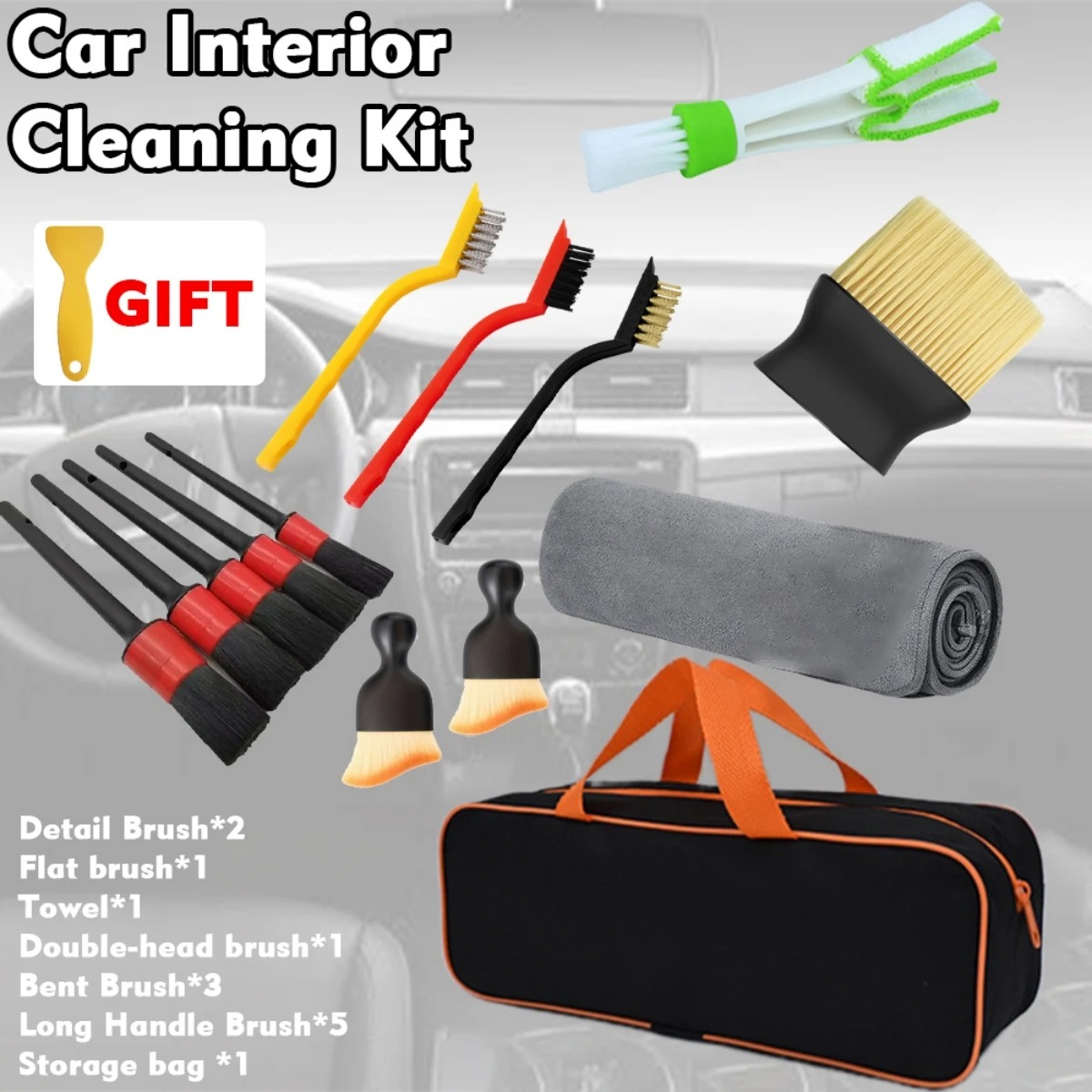Dirt Brush Interior - Набор из 1-15 щеток для чистки