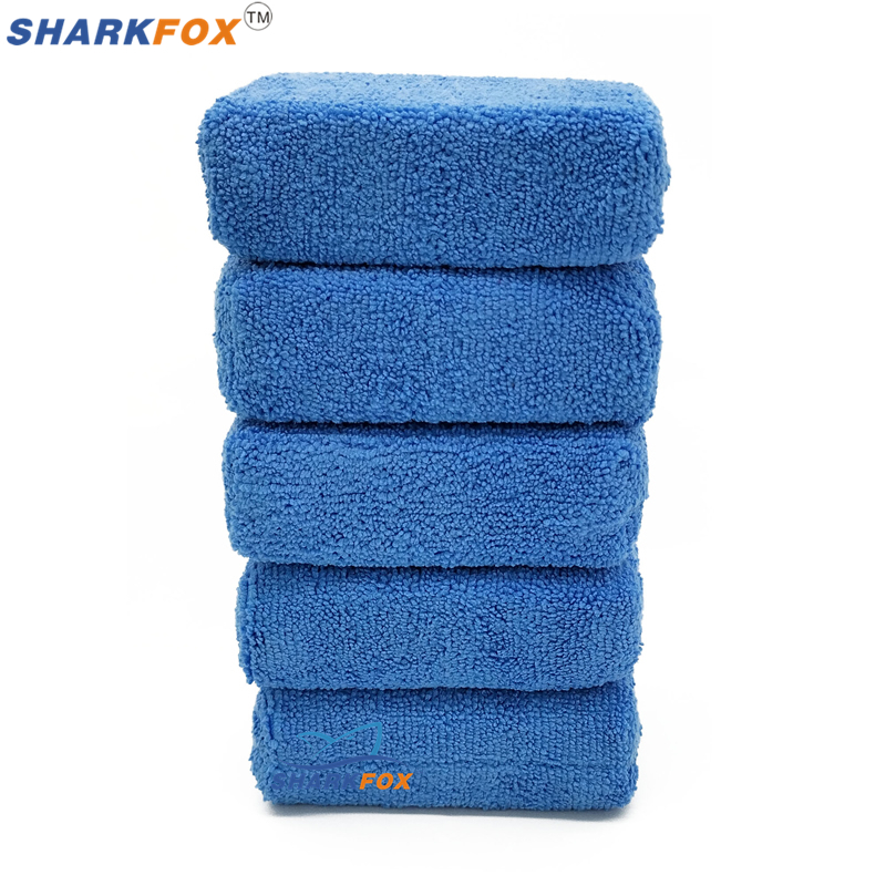 Wax Applicator Pad - Sharkfox, 5 шт./лот, прямоугольные аппликаторы из