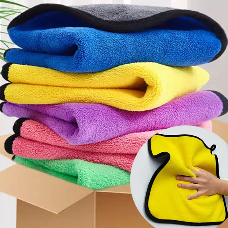 Microfiber Towel Detailing - 1/5 шт. утолщенные автомобильные чистящие полотенца