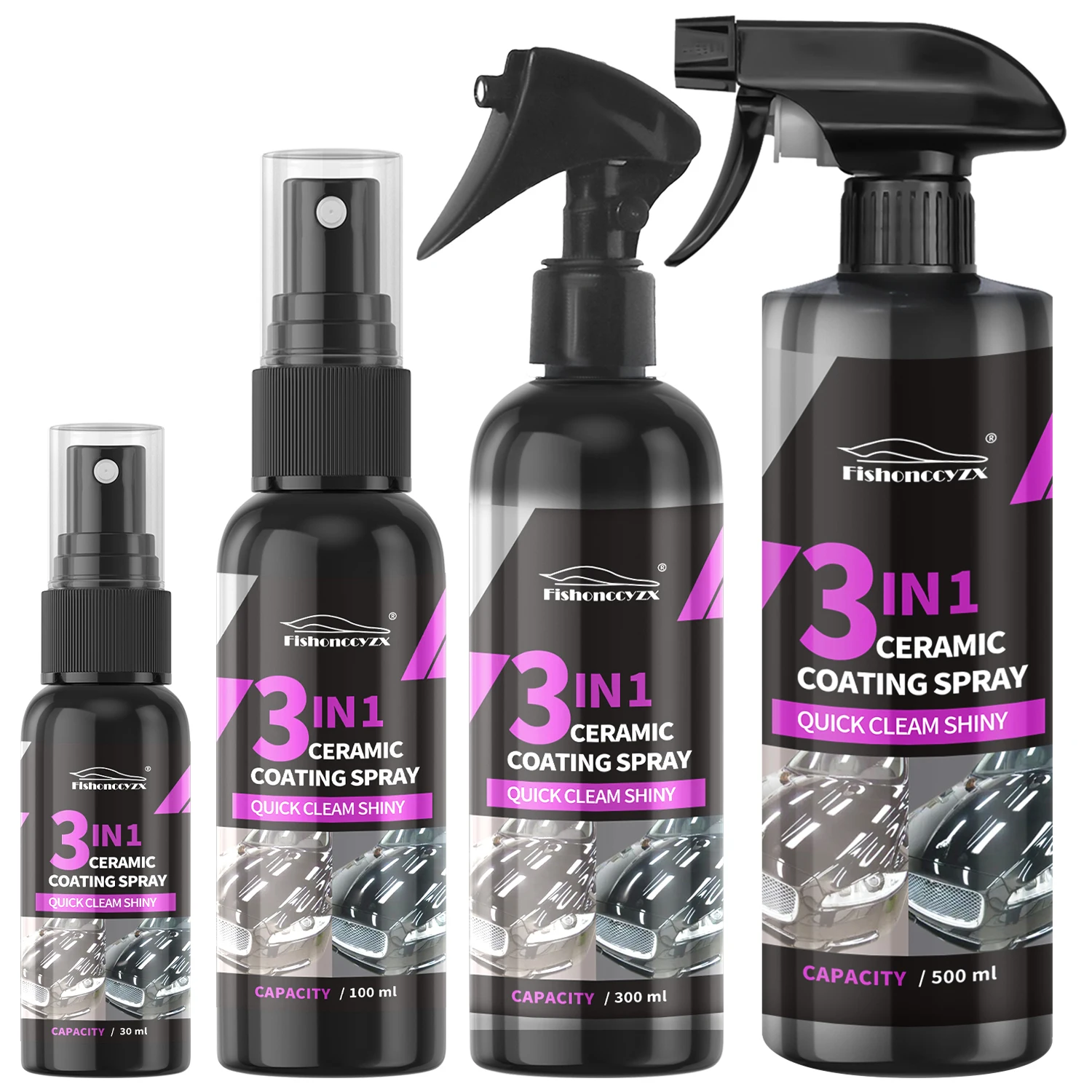 Car Wax Ceramic Coating - Спрей-покрытие для автомобиля 3-в-1: керамическое, жидкое,