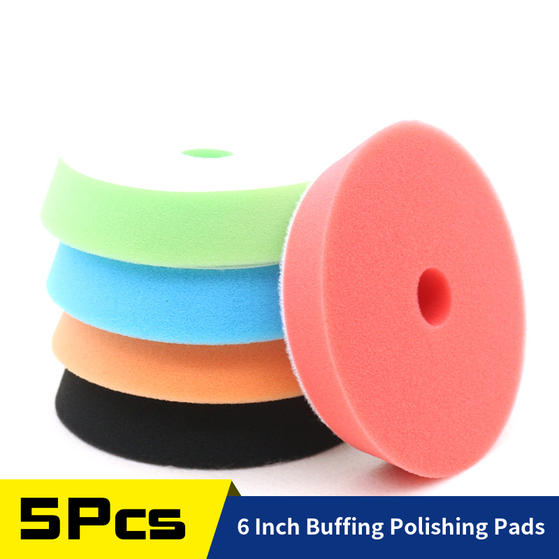 Polish Pad Set Buffer - 5 шт., 6-дюймовая губка, комплект полировальных