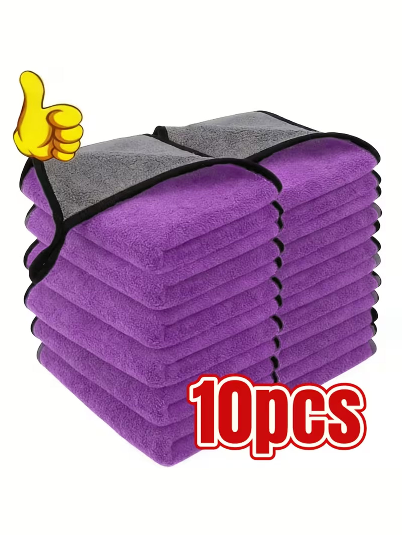 Microfiber Towel Detailing - Набор из 10 двусторонних салфеток для