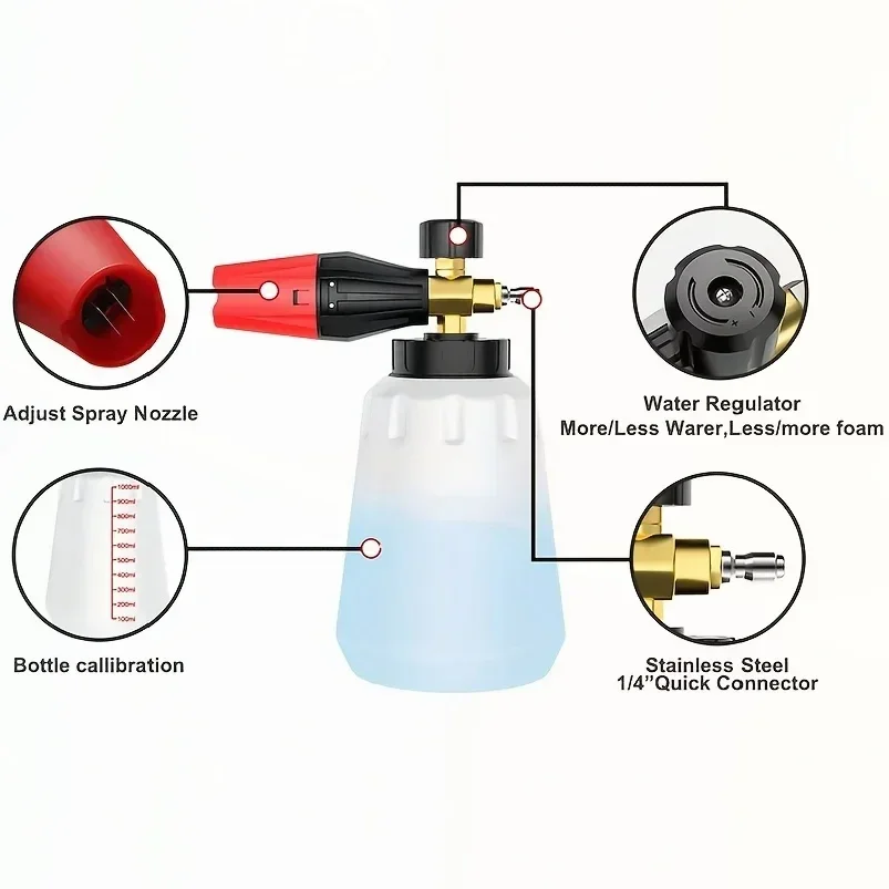 Пеногенератор высокого давлени – обзор и цена Pressure Washer Foam Gun