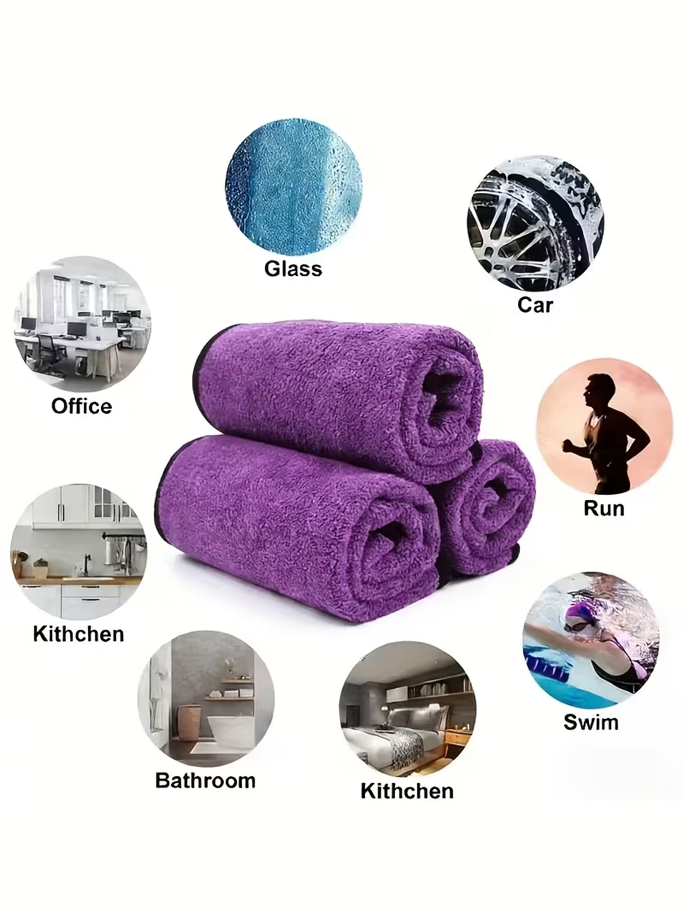 Набор из 10 двусторонних салфе – обзор и цена Microfiber Towel Detailing